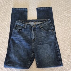 Lee Women's Straight Leg Dark Blue Denim Jeans